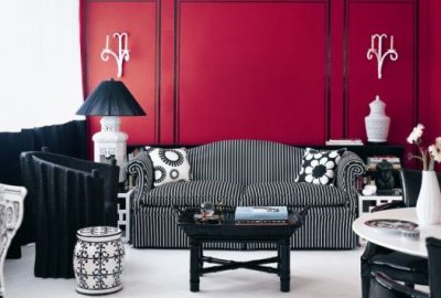 Odważna aranżacja salonu Benjamin Moore