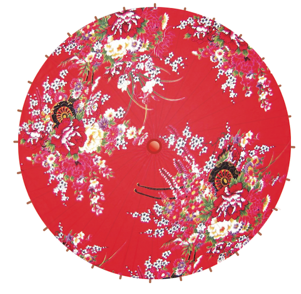 parasol chińskie kwiaty