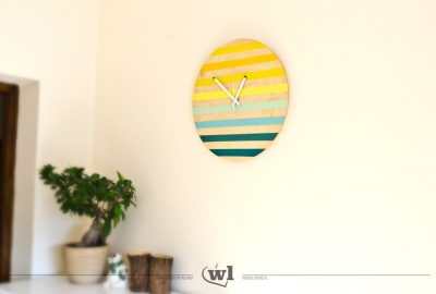 drewniany zegar dekoracja wnetrz 1