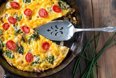 Frittata z botwinką zapiekana pod żółtym serem