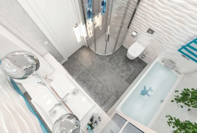 projekt nowoczesnej łazienki 1